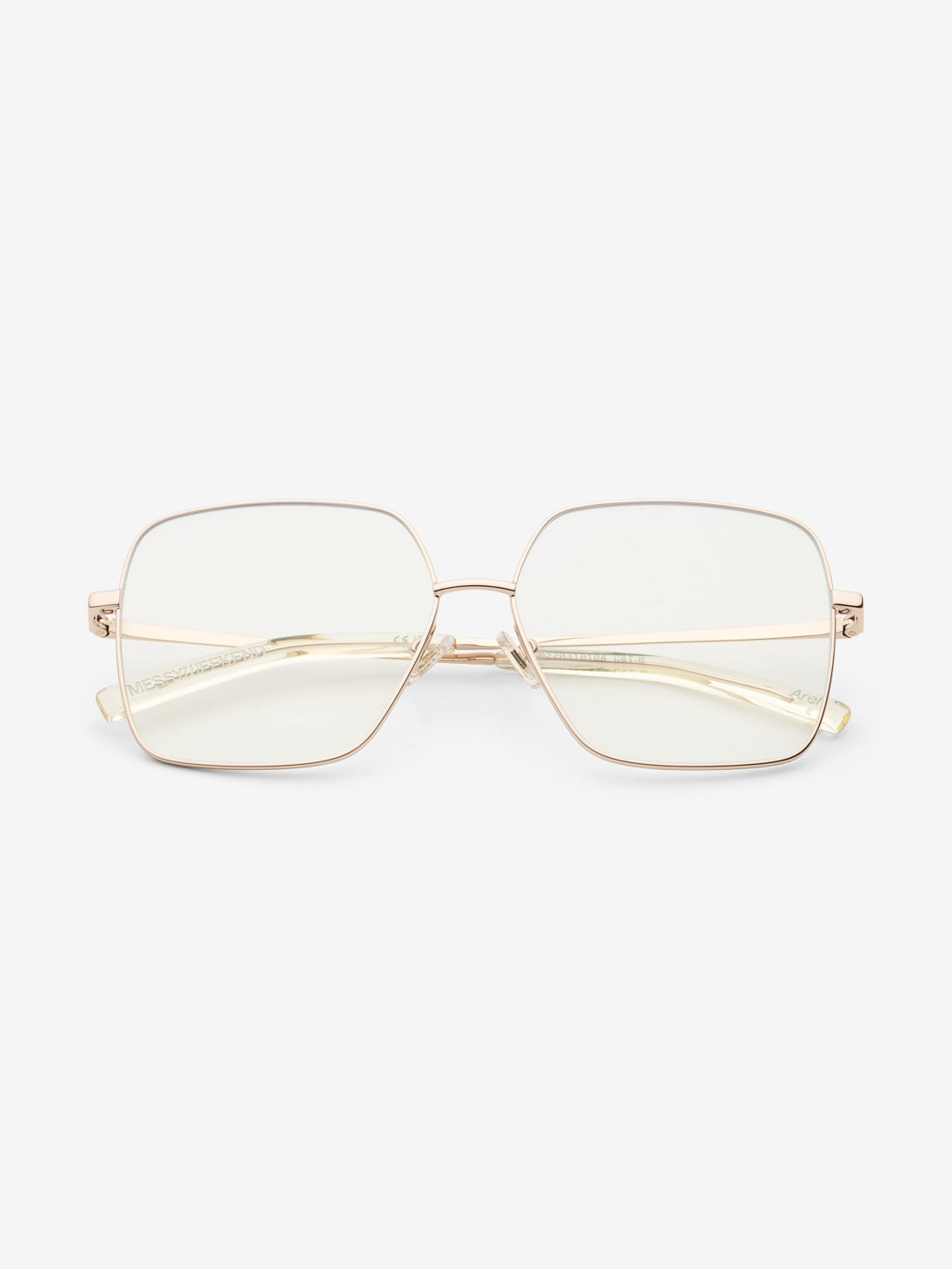 messyweekend-arel-sonnenbrille-shiny-gold-clear-navigator image 1