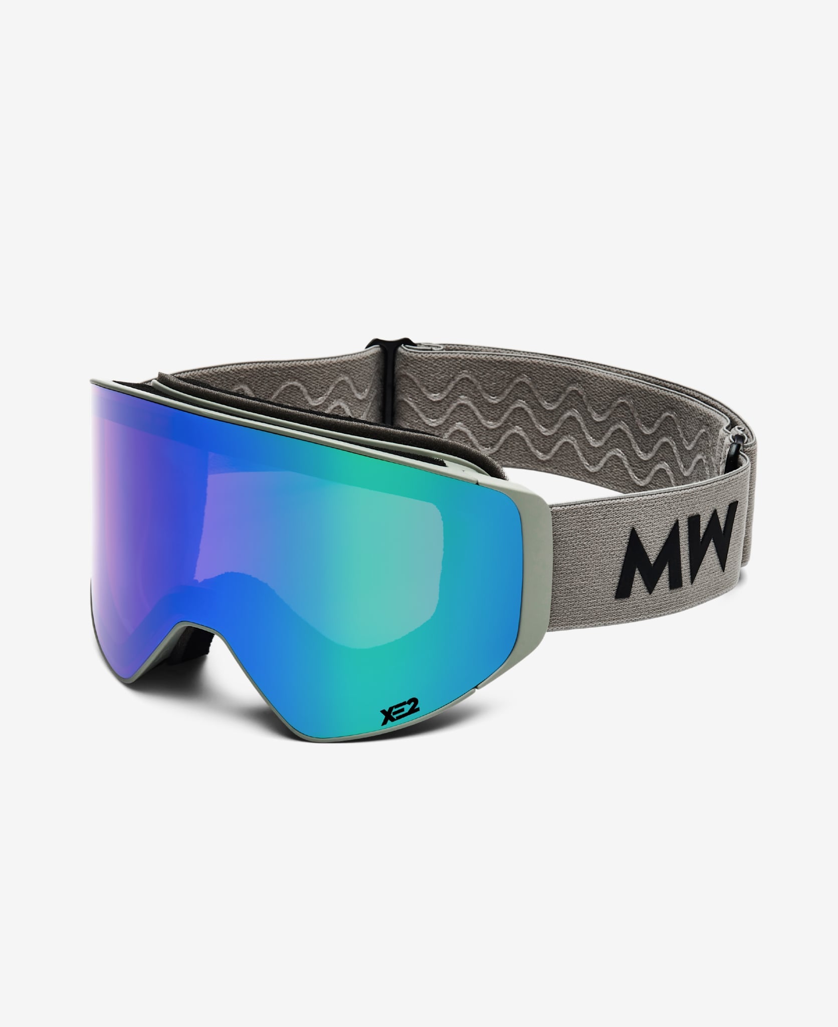 messyweekend-clear-xe2-skibrille-light-grey-green-mirrored-rahmenlos image 2