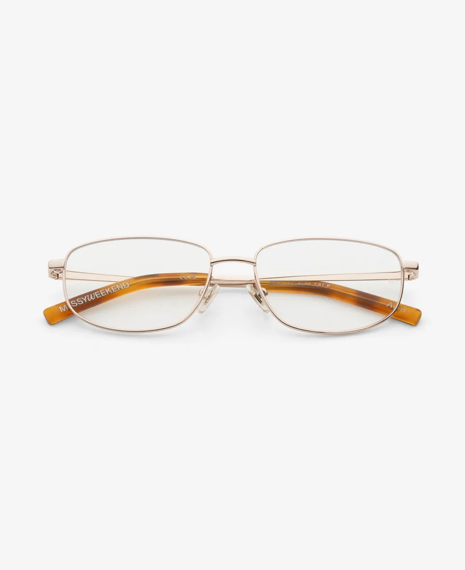 messyweekend-aven-brille-shiny-gold-clear image 1