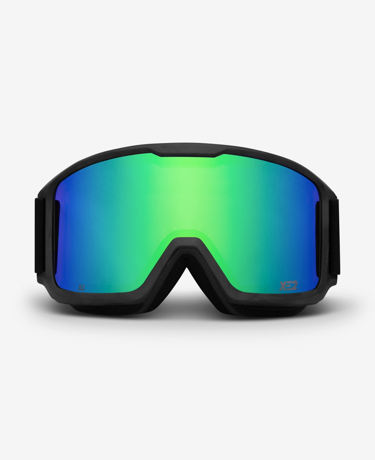 messyweekend-ferdi-xe2-skibrille-black-green-mirrored image 1