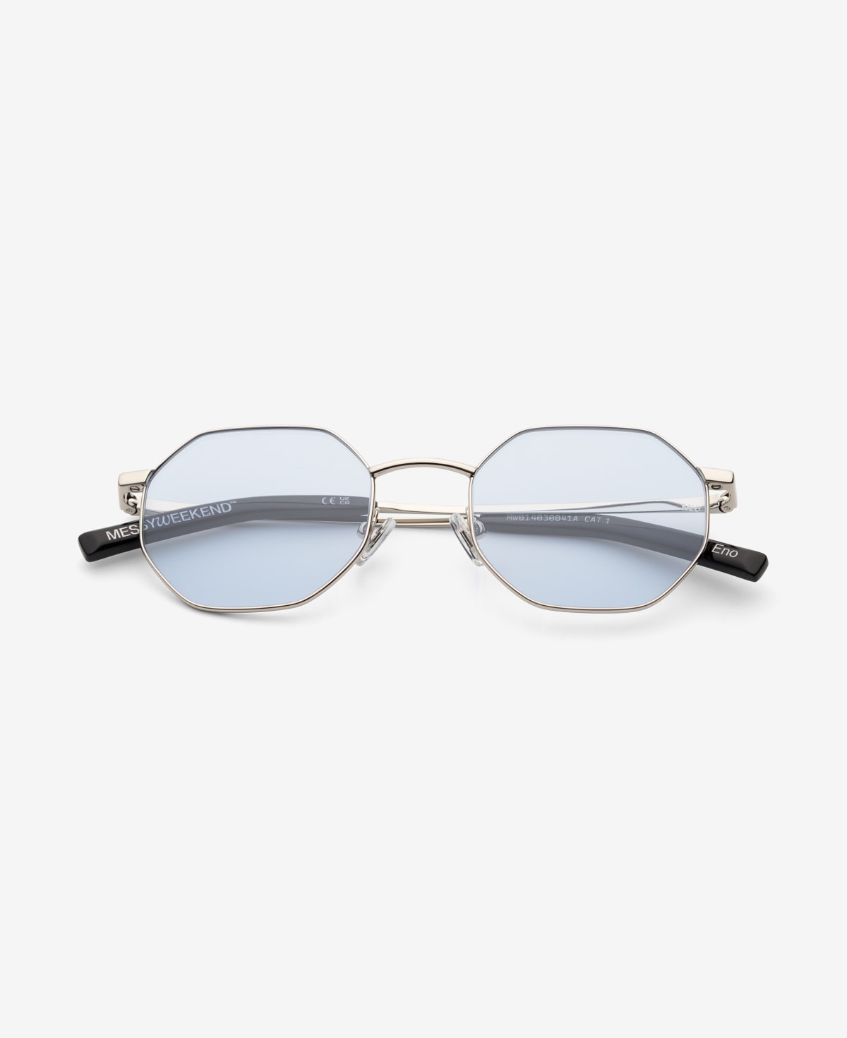messyweekend-eno-sonnenbrille-shiny-silver-soft-blue image 1