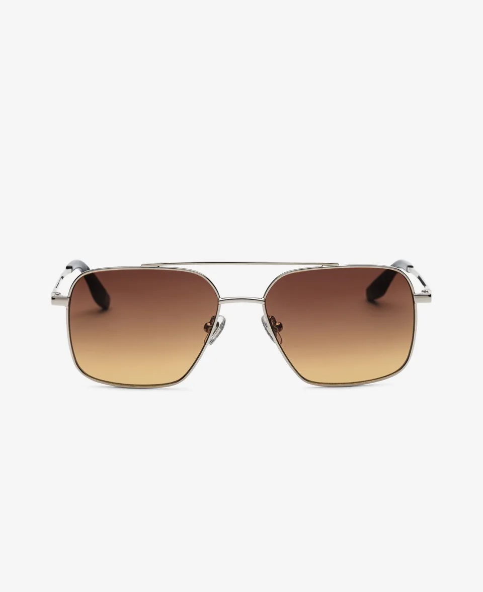 messyweekend-frank-sonnenbrille-black-gradient-amber-aviator-metall image 1