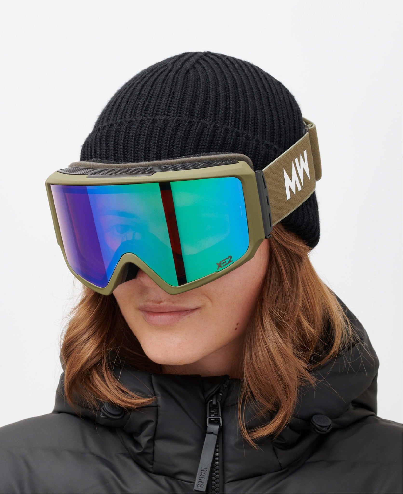 messyweekend-flip-xe2-skibrille-army-green-mirrored image 3