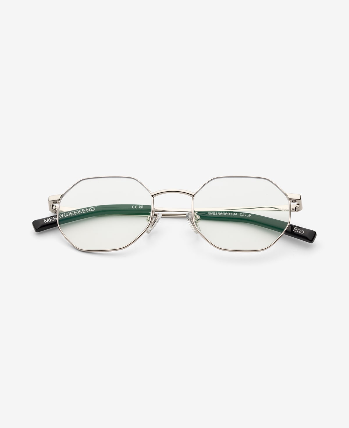 messyweekend-eno-sonnenbrille-shiny-silver-clear image 1