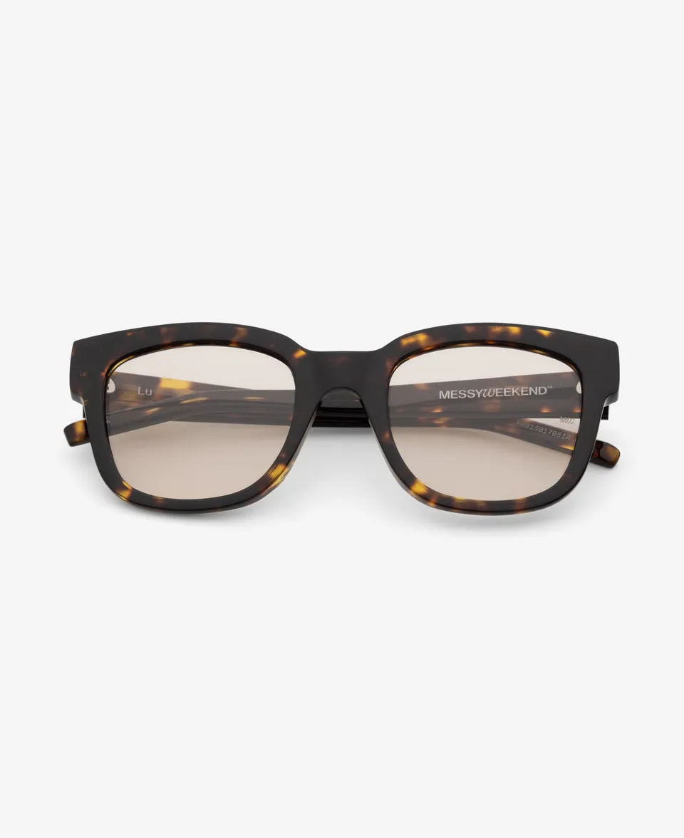 messyweekend-lu-sonnenbrille-eckig-dark-havana-soft-brown image 1