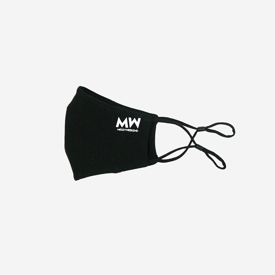 messyweekend-face-mask-stoffmaske-black image 1