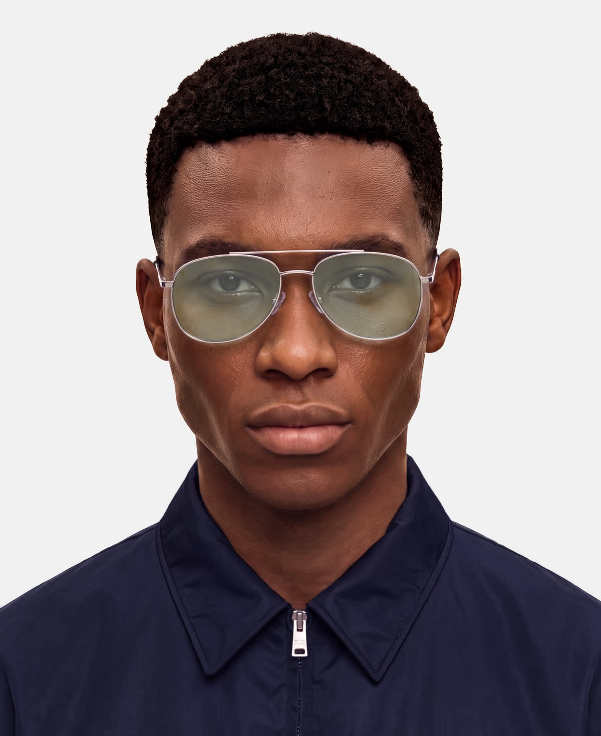 messyweekend-sain-sonnenbrille-shiny-silver-clear image 2