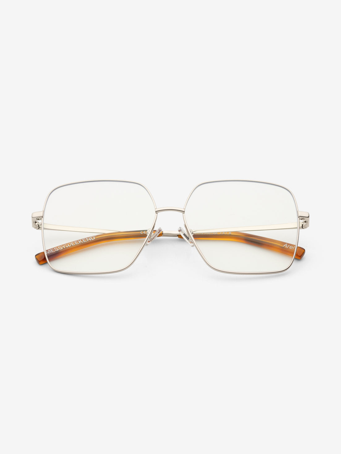 messyweekend-arel-premium-brille-shiny-silver-clear image 1
