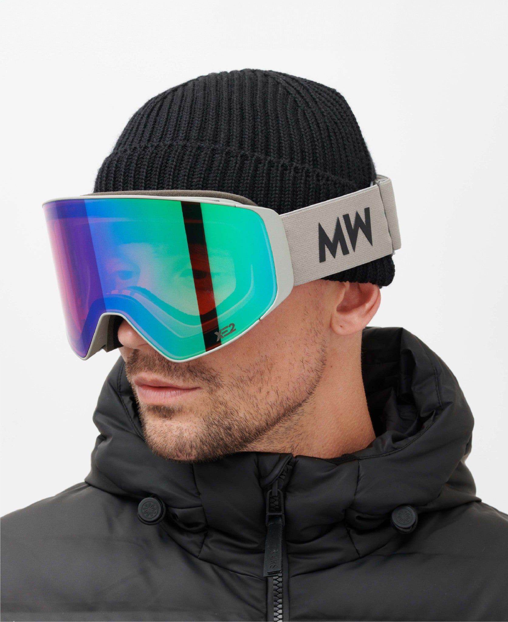 messyweekend-clear-xe2-skibrille-light-grey-green-mirrored-rahmenlos image 4