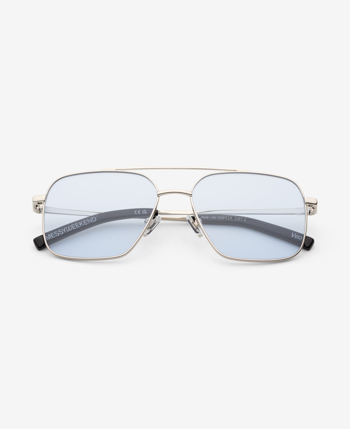 messyweekend-veo-sonnenbrille-shiny-silver-soft-blue image 1