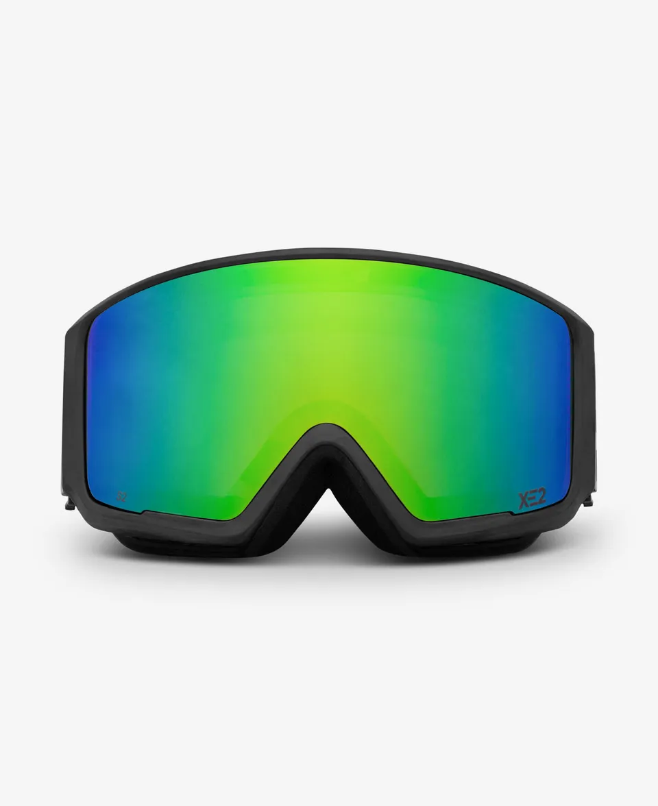 messyweekend-flip-xe2-skibrille-black-green-mirrored image 1