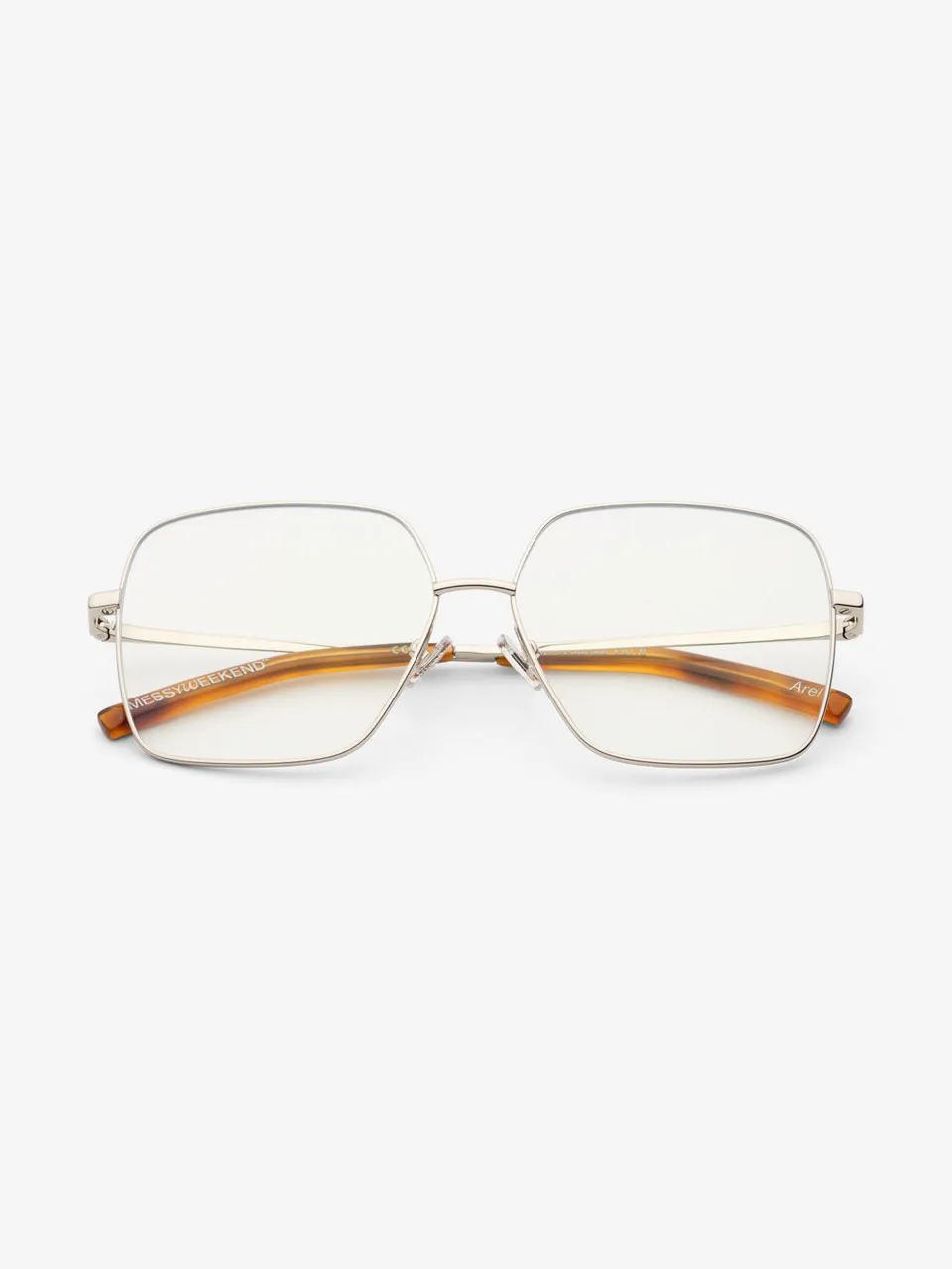 messyweekend-arel-premium-brille-shiny-silver-clear image 1