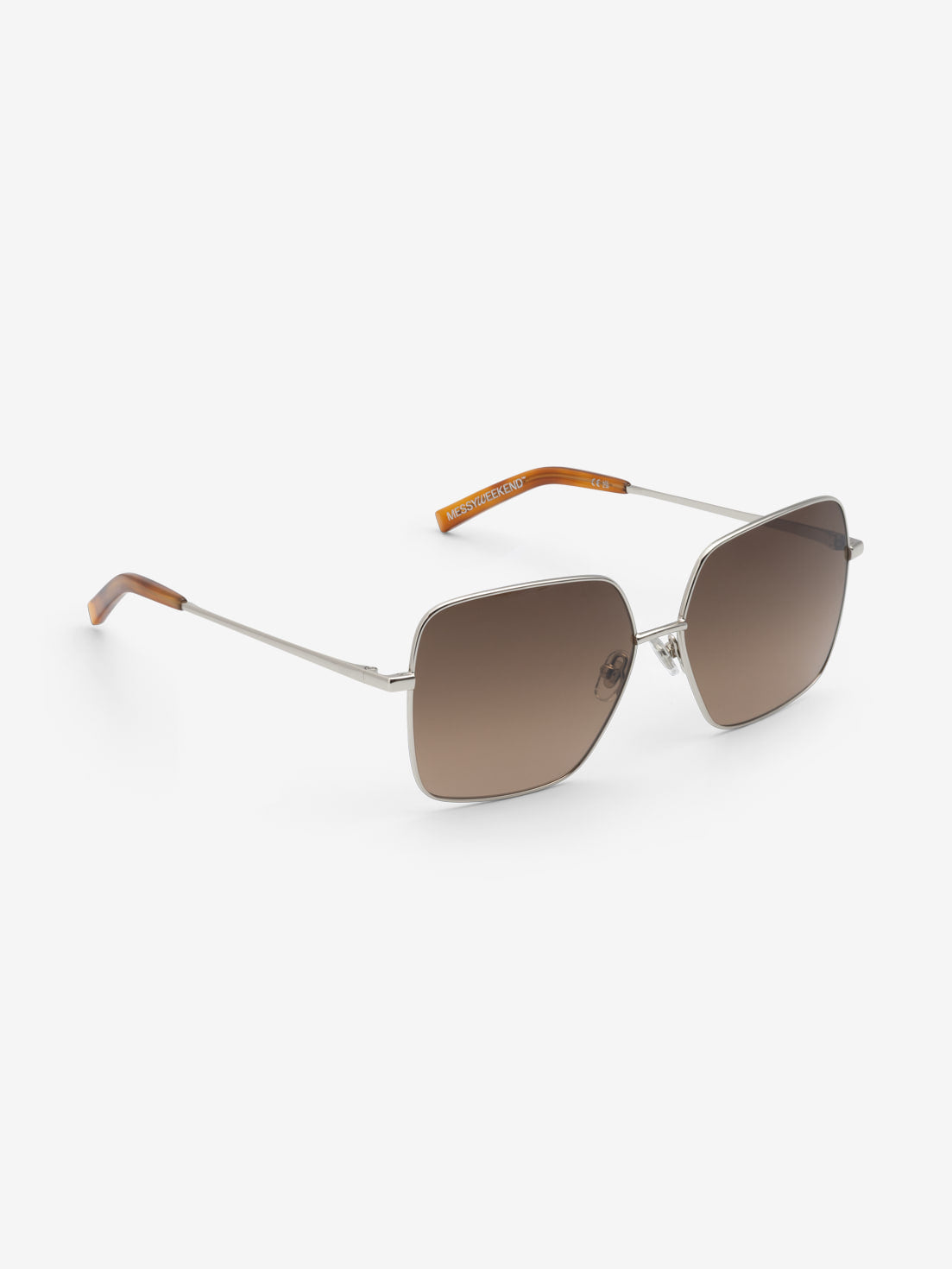 messyweekend-arel-sonnenbrille-shiny-silver-deep-brown-gradient-navigator image 5