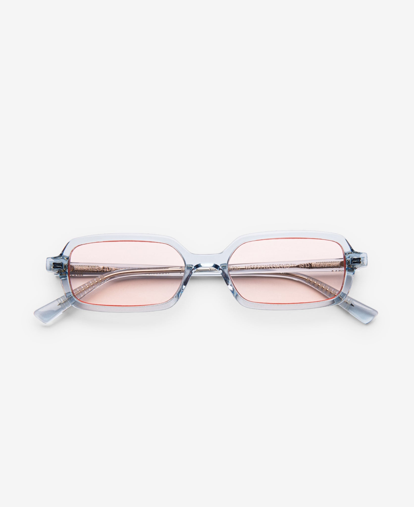 messyweekend-milo-premiumfassung-baby-blue-peach-schmales-rechteck-acetat image 2