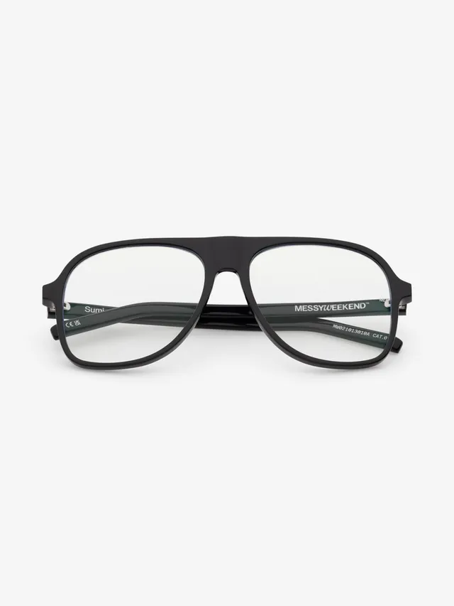 messyweekend-sumi-pilotenbrille-black-clear image 1