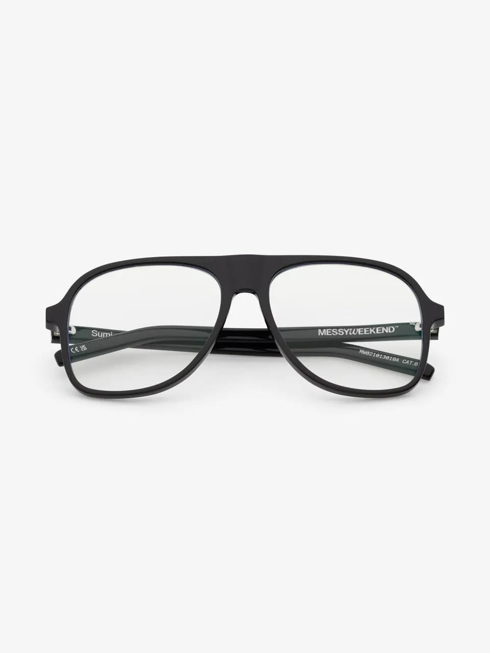 messyweekend-sumi-pilotenbrille-black-clear image 1