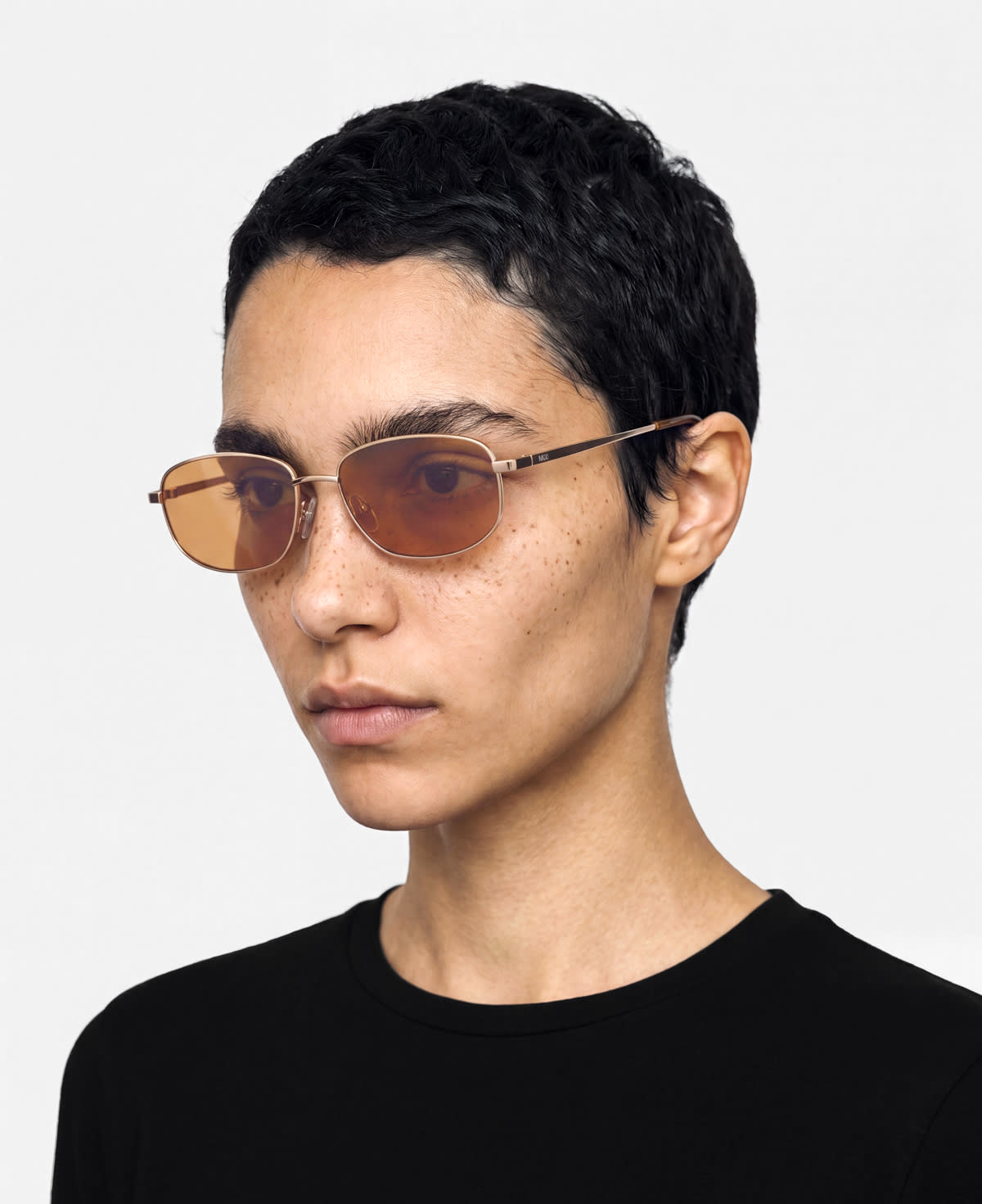 messyweekend-aven-sonnenbrille-shiny-gold-rich-orange-slim-metall-rechteck image 3