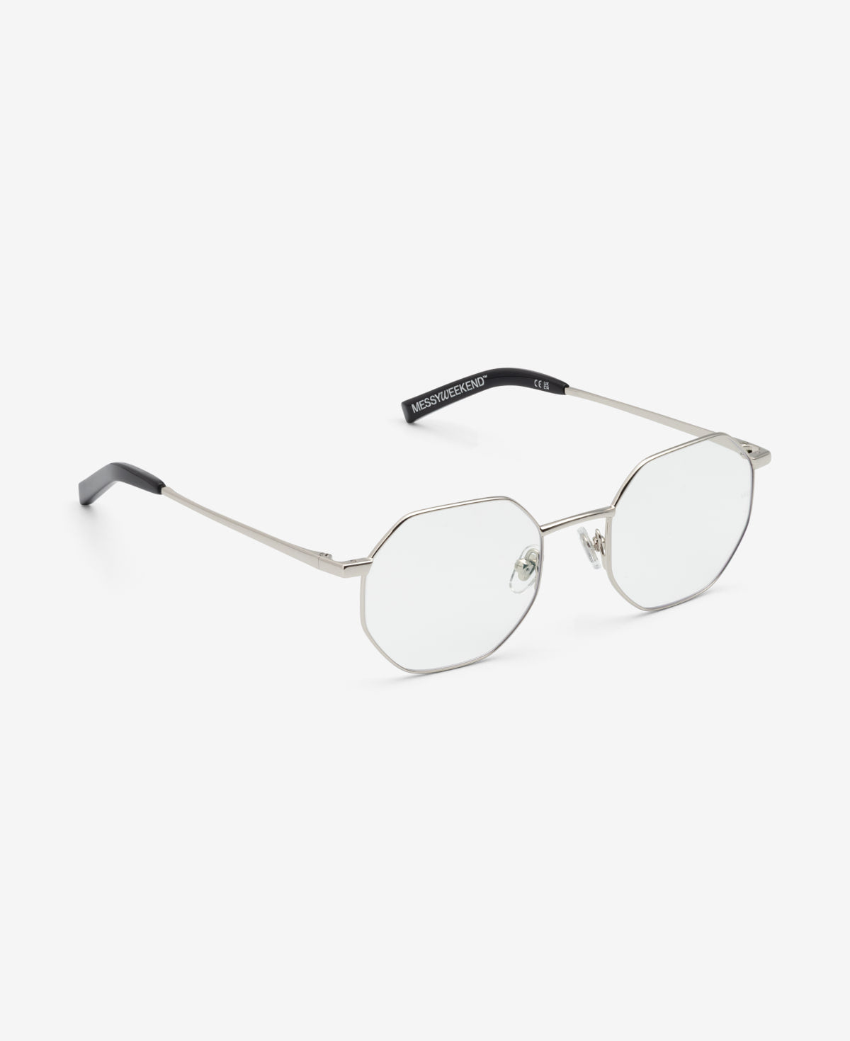 messyweekend-eno-sonnenbrille-shiny-silver-clear image 5