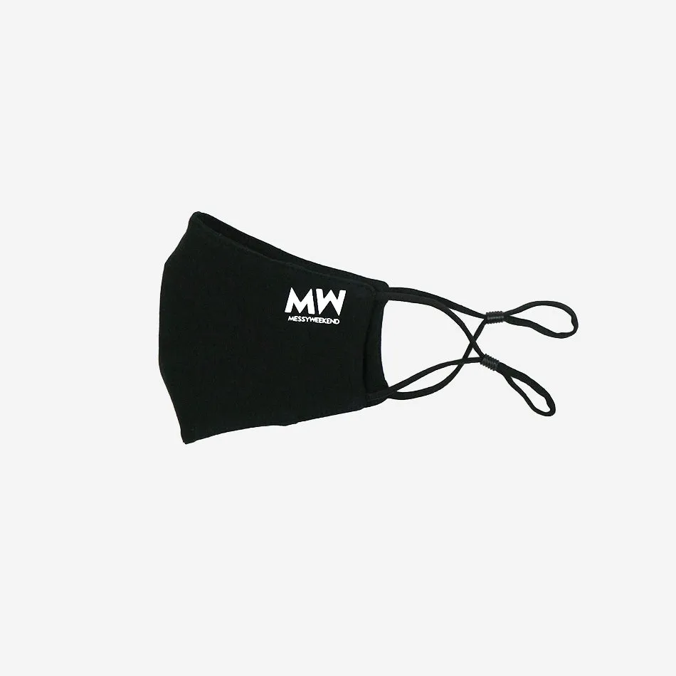 messyweekend-face-mask-stoffmaske-black image 1