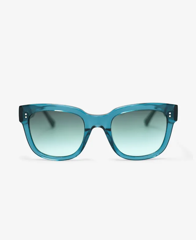 messyweekend-liv-sonnenbrille-turquoise-green-eckiges-acetat-gestell image 1