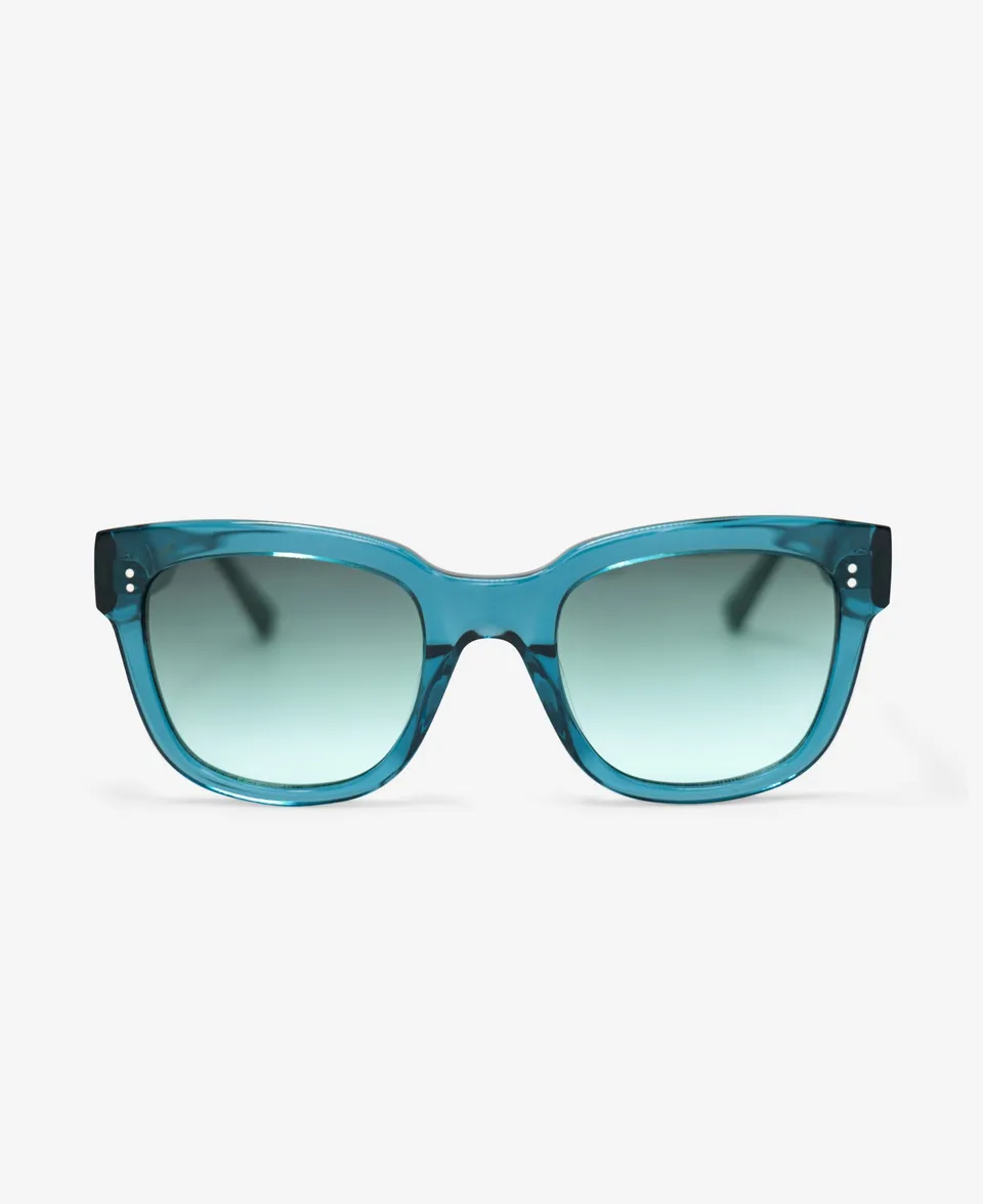 messyweekend-liv-sonnenbrille-turquoise-green-eckiges-acetat-gestell image 1