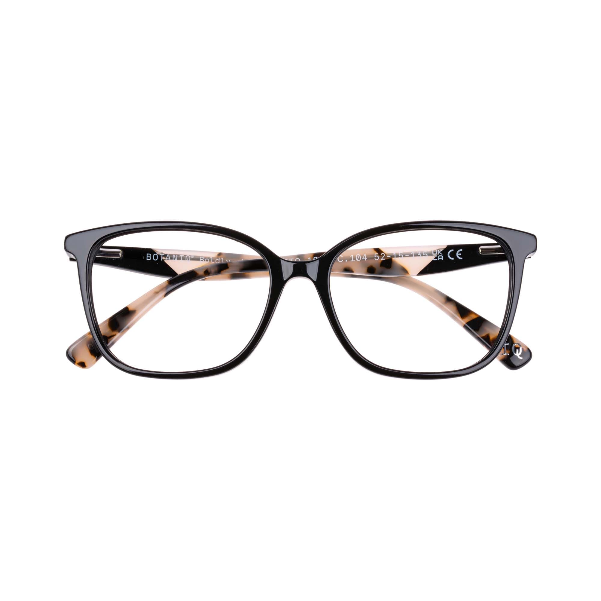 botaniq-brille-mit-sehst-rke-f-r-damen-quadratisch-acetat-schwarz image 2