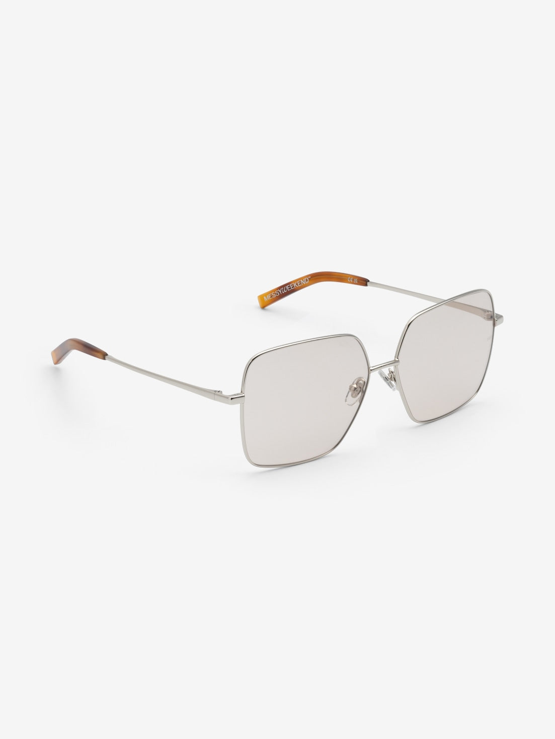messyweekend-arel-sonnenbrille-shiny-silver-soft-brown image 5