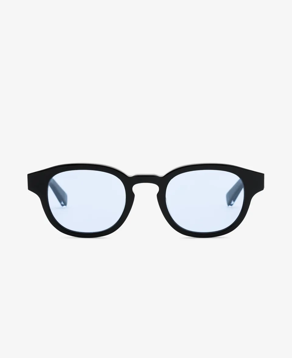 messyweekend-bille-blaulichtbrille-black-blue-tint-vintage-acetat image 1